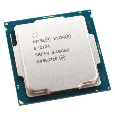 Процессор Intel Xeon E-2224, box CPU 3.4 GHz, (Coffee Lake, 4.6GHz), 4C/4T, 8MB L3, 71W, Socket 1151