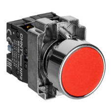 Кнопка управления, CHINT, NP2-BA42, без подсветки красная 1НЗ IP40 574843