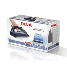 Утюг, Tefal, Virtuo FV1713E0, Мощность 2000 Вт, Регулируемый пар 20 г/мин, Паровой удар 90 г/мин, Противокапельная система, Вертикальный пар, Функция самоочистки, Противоизвестковый стержень, Антипригарная подошва, Длина электрошнура 1.9 м, Спрей, Резерву