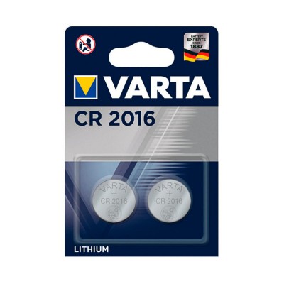 Батарейка Varta CR2016 lithium, 3V/85mAh, 2pc pack Батарейка Varta CR2016 lithium, 3V/85mAh, 2pc pack