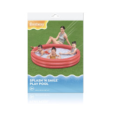 Детский надувной бассейн Splash 'n Smile 102 х 25 см, BESTWAY, 51024, Винил, 101л., 2+, Красный/Синий в ассортименте, Пакет
