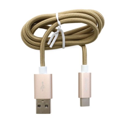 Кабель USB, ApAcer DC111, APDC111С-1, 1.0м, Золотой Cable Type A - Type C, USB 2.0, gold