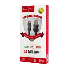 Кабель USB, Hoco U68, Type-C, USB 2.0, 1.2м, черный 