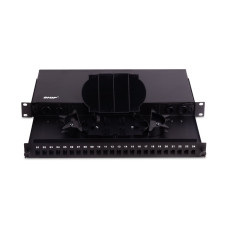 Оптический кросс, SHIP, F-M1, 19" (1U), 24 Порта SC, Simplex, LC Duplex, Без адаптеров, Чёрный