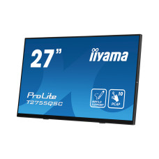 Монитор, iiyama, ProLite PLT2755Q, T2755QSC-B1, 27", 2560x1440, IPS, 16:9, 75 Гц, 400 кд/м2, 5 мс, 16.7М, 1000:1, 178/178, HDMI*1, DP*1, USB*2, Mini jack, Регулировка наклона, Черный