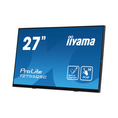 Монитор, iiyama, ProLite PLT2755Q, T2755QSC-B1, 27", 2560x1440, IPS, 16:9, 75 Гц, 400 кд/м2, 5 мс, 16.7М, 1000:1, 178/178, HDMI*1, DP*1, USB*2, Mini jack, Регулировка наклона, Черный