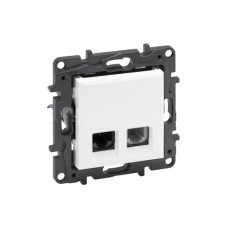 Информационная розетка одинарная, Legrand Niloe Step, 863156, RJ11+RJ45 Кат.6e UTP Белый