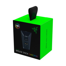 Док-станция для беспроводной зарядки мыши с настраиваемой RGB-подсветкой, Razer, Mouse Dock Chroma, RC30-03050200-R3M1, Порт USB-A для адаптера мыши, 51 г, Razer Chroma (TM) RGB с 16,8 миллионами цветовых оттенков, Противоскользящая основа, Порт USB 2.0 M
