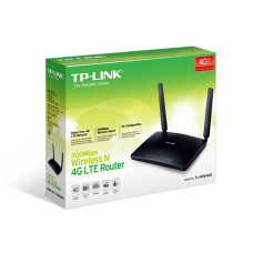Маршрутизатор, TP-Link, TL-MR6400, 300М, 1 WAN порт 10/100М + 3 LAN порта 10/100М + 1 слот для SIM-карты