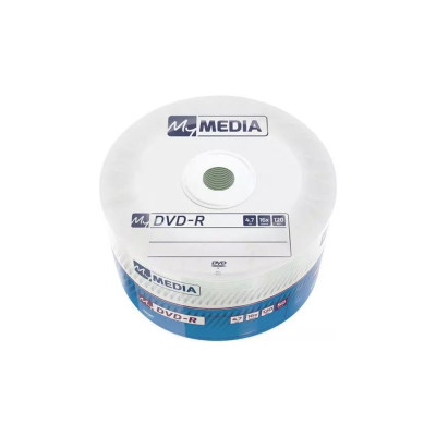 Диск DVD-R, MyMedia, (69202) 4.7GB, 50штук в упаковке, Printable, Незаписанный