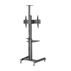 Стойка мобильная, Brateck, TTV12E-46TW, 37"-70", Макс. нагрузка - 70 кг, 1250-1600 мм, Угол наклона +5°~-12°, черный