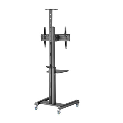 Стойка мобильная, Brateck, TTV12E-46TW, 37"-70", Макс. нагрузка - 70 кг, 1250-1600 мм, Угол наклона +5°~-12°, черный