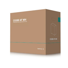 Компьютерный корпус, Deepcool, CG580 4F WH R-CG580-WHADA4-G-1, ATX/Micro ATX/Mini-ITX, USB 3.1*1/3.0*2, HD-Audio, 4*120мм ARGB, Высота процессорного кулера до 176мм, Длина VGA до 410мм (до 262 мм с радиатором), 2*3.5"/2*2.5", Сталь 0,6, 437х235х