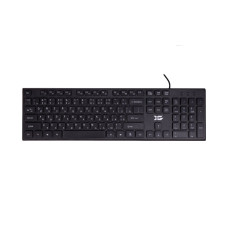 Клавиатура, XG, XK-300UB, Ультратонкая, USB, Кол-во стандартных клавиш 104, Анг/Рус/Каз, Чёрный