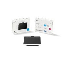 Графический планшет, Wacom, Intuos S CTL-4100K-N (CTL-4100/K0-BX), Разрешение 2540 lpi, Чувствительность к нажатию 4096, 4 программируемые клавиши, 2 клавиши на пере, Размер планшета 200*160*8,8 мм, Чёрный