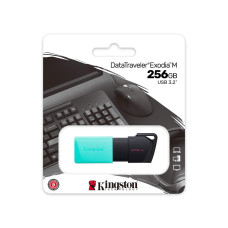 USB-накопитель, Kingston, DTXM/256GB, 256GB, USB 3.2, Бирюзовый USB-накопитель, Kingston, DTXM/256GB, 256GB, USB 3.2, Бирюзовый