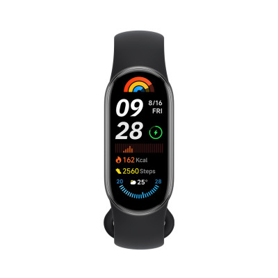 Фитнес браслет, Xiaomi, Mi Smart Band 9, M2345B1 / BHR8337GL, 1.62" AMOLED, Разрешение экрана 192 x 490, Аккумулятор 233 мАч, Водонепроницаемость 5 АТМ, Черный