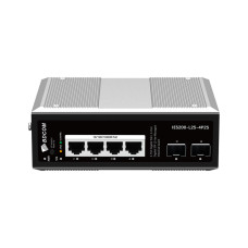 Коммутатор, BDCOM, IES200-L25-4P2S, Управляемый L3-lite, 4 порта 10/100/1000 RJ45, PoE 802.3af/at, бюджет POE 120В (зависит от БП), 2 порта SFP, DC 48-55В Dual RPS, вход DC12V (Jack) non-PoE power input, -40+75°C, DIN-rail, без блока питания