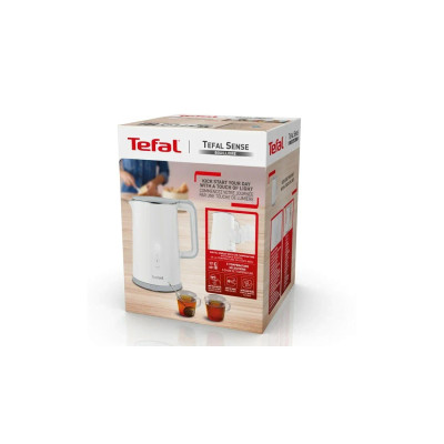 Чайник электрический, Tefal, KO693110, Двойные стенки, Мощность 1800 Вт, Объем 1,5 литра, Внутренняя колба-нержавеющая сталь, Внешние стенки чайника - белый пластик, Фильтр против накипи, Скрытый нагревательный элемент, Электронный дисплей, Втроенный в ко
