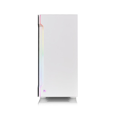 Компьютерный корпус, Thermaltake, H200 TG White RGB, CA-1M3-00M6WN-00, Mid tower, ATX/Mini-ITX/M-ATX, USB 3.0*2, HD Audio, 1*120мм, Высота процессорного кулера до 180мм, Длина VGA до 320мм, 2*3.5"/3*2.5", Сталь, 4мм Закаленное стекло*1, 454x210x