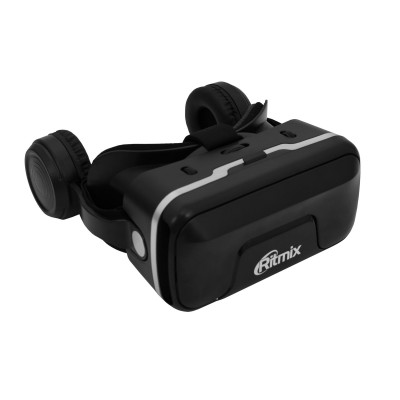 Очки виртуальной реальности Ritmix RVR-400 для смартфона, VR/AR, встроенные наушники, black