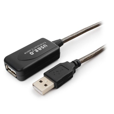 Кабель USB, Cablexpert UAE-01-5M, 5m Cable (удлинитель) Type Am- Af, USB 2.0, black