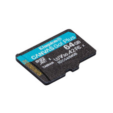 Карта памяти, Kingston, SDCG4/64GBSP, MicroSDXC 64GB, Canvas Go Plus, A2, U3, V30, без адаптера SD