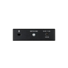 Коммутатор, D-Link, DES-1005P/B1A, Неуправляемый, 5 портов 10/100Base-TX, 4 порта PoE 802.3af/at, PoEбюджет 60 Вт, настольный