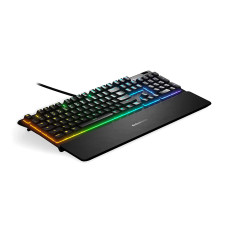 Клавиатура, Steelseries, Apex 3 US, 64795 Игровая, Мембранные клавиши, IP32, USB, Подсветка RGB, Размер: 444.72*151.62*39.69 мм., Анг/Рус, Чёрный