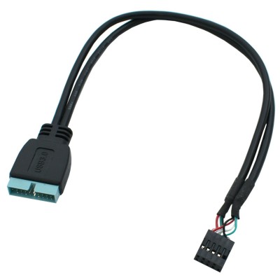 Кабель 9 pin -> 19 pin, Cablexpert CC-U3U2-01 Cable converter for power supply (USB 3.0 ->2.0), 0.3m Кабель 9 pin -> 19 pin, Cablexpert CC-U3U2-01 Cable converter for power supply (USB 3.0 ->2.0), 0.3m