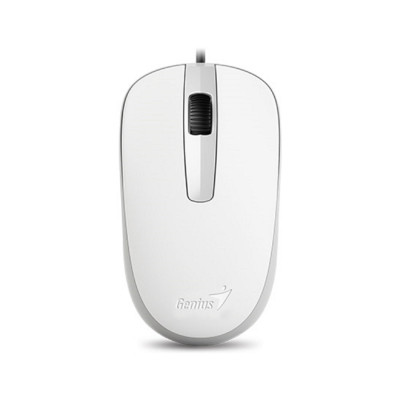 Компьютерная мышь, Genius, DX-120, Оптическая, 1000dpi, USB, Длина кабеля 1,5 метра, Белый