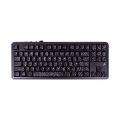 Клавиатура, Ajazz, AK870/PLUS/Avocado/Black, AK870 Plus, Игровая, Механическая, TKL, Avocado Switches, Бесроводная, USB, 2,4 ГГц, Bluetooth, Подсветка RGB, Анг/Рус, Чёрный