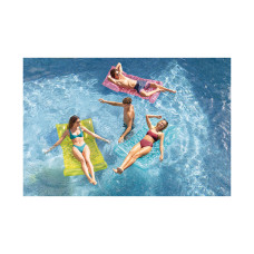 Пляжный матраc для плавания Transparent Water 173 х 89 см, INTEX, 58725EU, Винил, Трехкамерный, Синий/розовый/жёлтый в ассортименте, Цветная коробка