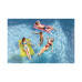 Пляжный матраc для плавания Transparent Water 173 х 89 см, INTEX, 58725EU, Винил, Трехкамерный, Синий/розовый/жёлтый в ассортименте, Цветная коробка