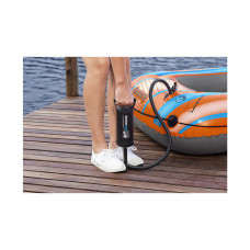 Насос ручной Air Hammer 30 см., BESTWAY, 62002, Пластик, Шланг 0.8м., 3 насадки, 0.85 литра за цикл, Черный, Цветная коробка