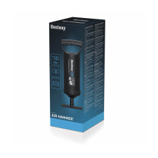 Насос ручной Air Hammer 30 см., BESTWAY, 62002, Пластик, Шланг 0.8м., 3 насадки, 0.85 литра за цикл, Черный, Цветная коробка
