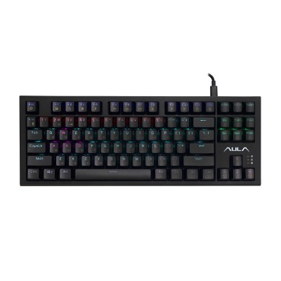 Клавиатура USB, Aula F3032 brown switch, Черный KeyBoard mechanical, 87 keys, backlit, black