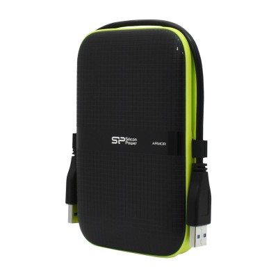 Внешний жесткий диск Silicon Power A60, SP040TBPHDA60S3K, 4 TB, black-green HDD USB USB 3.1