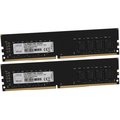 Оперативная память G.Skill, F4-2666C19D-16GNT, 16GB DIMM DDR4 16 GB kit <2666MHz> (2x8GB), 19-19-19-43