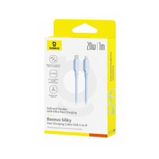Интерфейсный кабель, Baseus, Silky (P10377700313-00), Type-C to iP, 20W, 1m Голубой