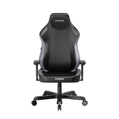 Игровое компьютерное кресло, DX Racer, GC/XXLTK23LTA/NG, Tank series, Рекомендуемый рост: до 190 см, Рекомендуемый вес: до 160 кг, Эко-кожа, Металлическая основа кресла, Угол наклона 135°, Механизм качания: топ-ган, 4D подлокотники, Чёрно-серый