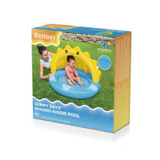 Детский надувной бассейн Sunny Days 101 х 97 х 71 см, BESTWAY, 52637, Винил, 26 л., 2+, Встроенный тент, Надувной пол, Сине-жёлтый, Цветная коробка