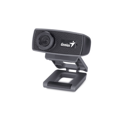 Веб-Камера, Genius, FaceCam 1000X, USB 2.0, 1280x720, 1.0Mpx, Микрофон, Крепление: зажим, Чёрный