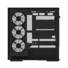 Компьютерный корпус, Aerocool, P500A-BK-v1, ATX/Micro ATX, USB 1*Type C/2*3.0, HD-Audio+Mic, Кулер 4*12 см APNX ARGB, Высота процессорного кулера до 180 мм, Длина VGA до 420мм, 1*3.5"/3*2.5", Толщина 0,6-0,8мм, 460x235x480мм, Без Б/П, Чёрный