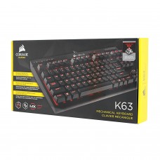 Клавиатура USB, Corsair K63, Черный 