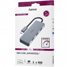 Концентратор USB Hama 00200105, серый 