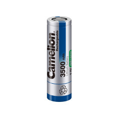 Аккумулятор, CAMELION, ICR18650-3500, Lithium, 3,7V, 3500 mAh, 1 шт., Блистер, Серебристый