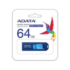 USB-накопитель, ADATA, ACHO-UC300-64G-RNB/BU, 64GB, USB 3.2