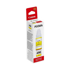 Чернила, Canon, INK GI-490 Yellow, 0666C001, для Canon PIXMA G1410/G2410/G2416/G3410/G3416, 70 мл, 7 000 стр. (А4)