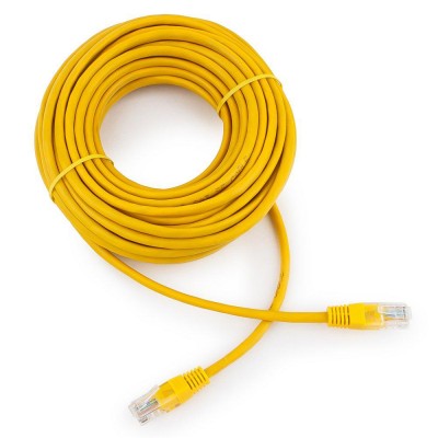 Патч-корд Cablexpert PP10-10M/Y, желтый Cable Patch cord UTP 5e-Cat 10 m
